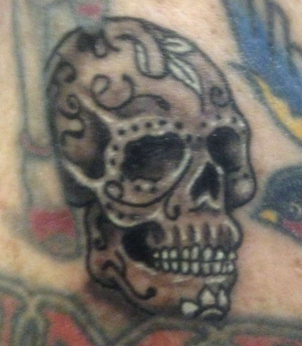 Resting Skull tattoo