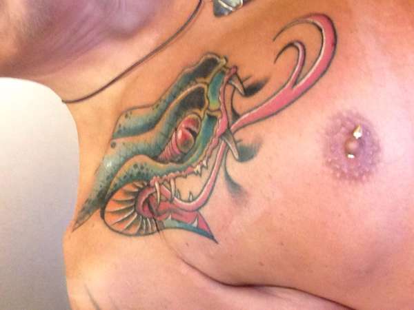 Snake head, body to follow. tattoo