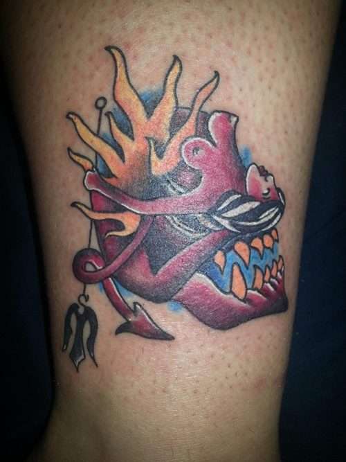 Traditional skull tattoo