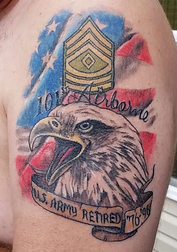 US Army Retired 1SG tattoo
