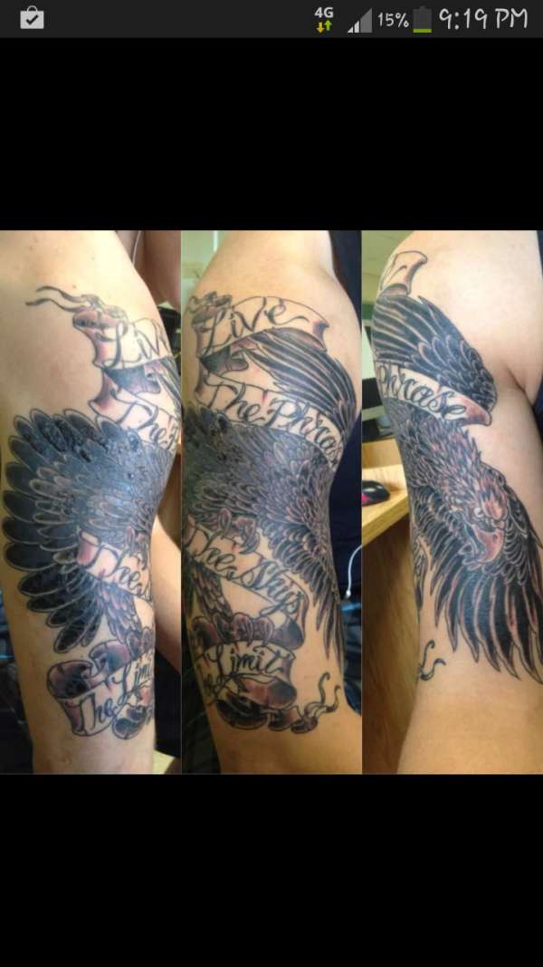 half sleeve eagle tattoo