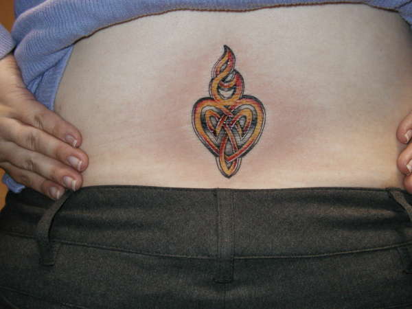 Celtic flame heart tattoo