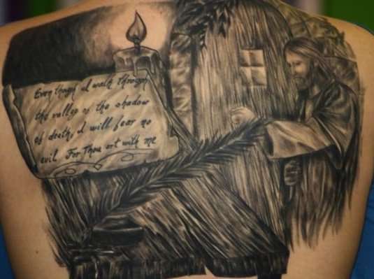 religious mural tattoo