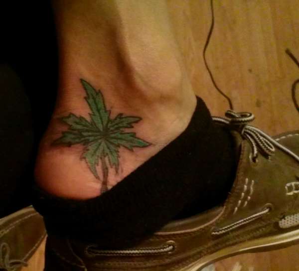 weed leaf tattoo
