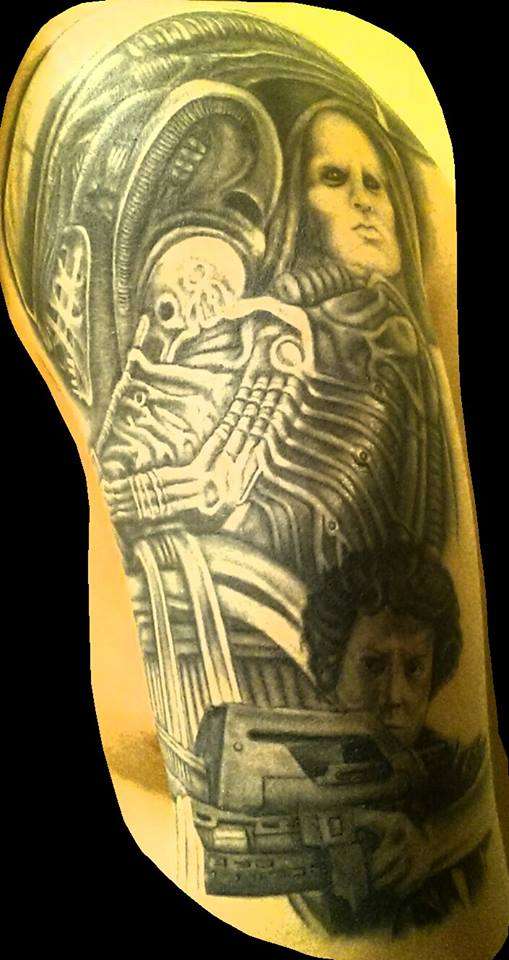 Alien Movie Sleeve tattoo