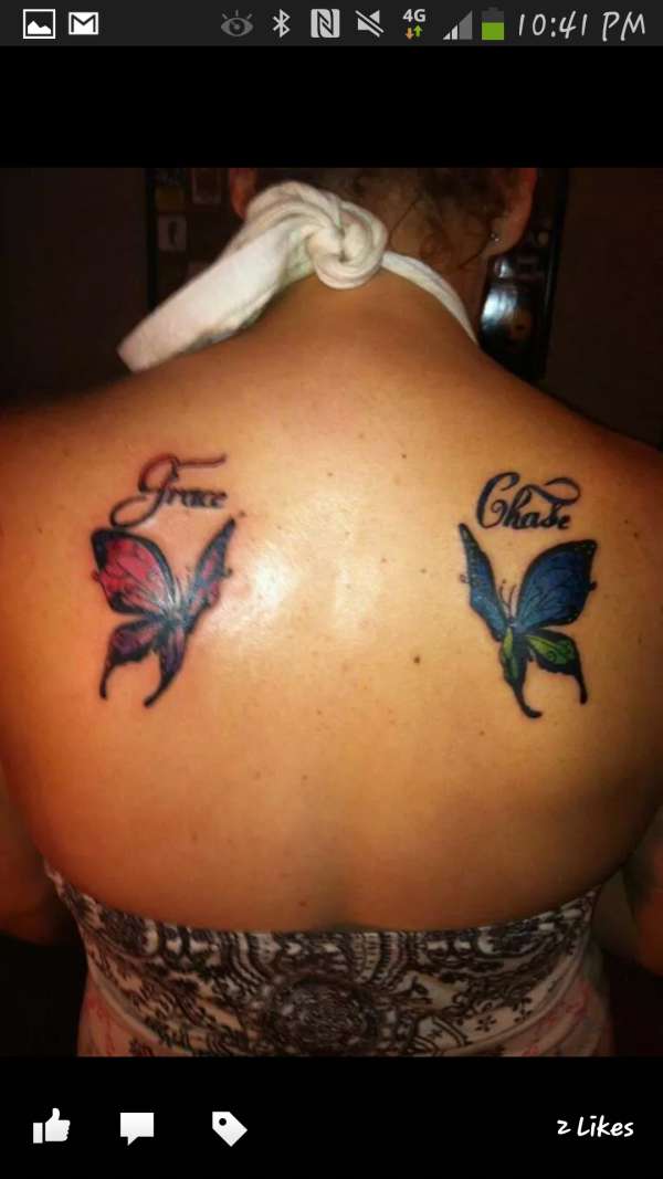 Butterfly kids tattoo