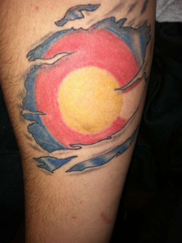 Colorado flag tattoo.