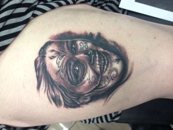 Day of the Dead portrait tattoo