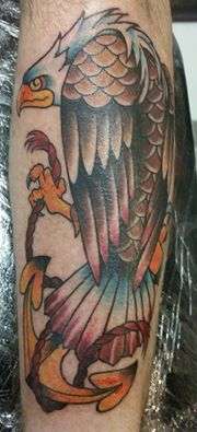 Eagle with anchor tattoo