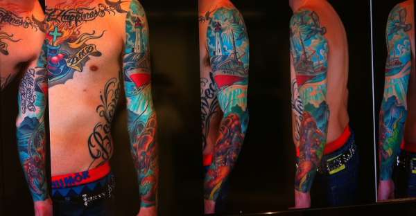East Coast of Canada Sleeve tattoo