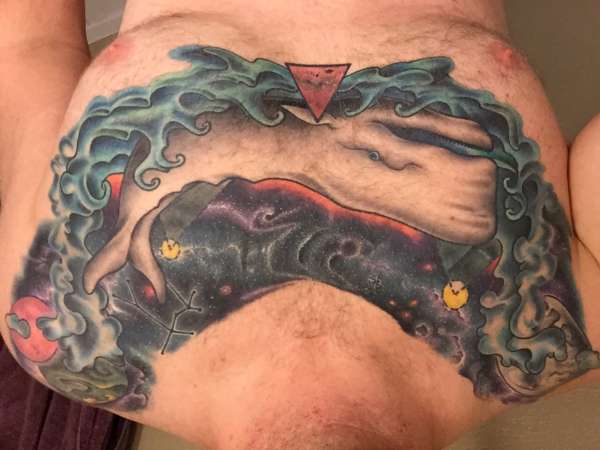 Galaxy Whale tattoo