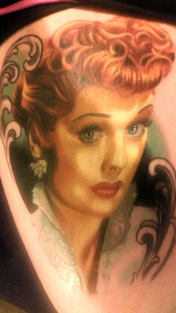 Lucille Ball Portrait tattoo