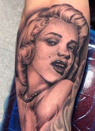 Marilyn Monroe Portrait tattoo