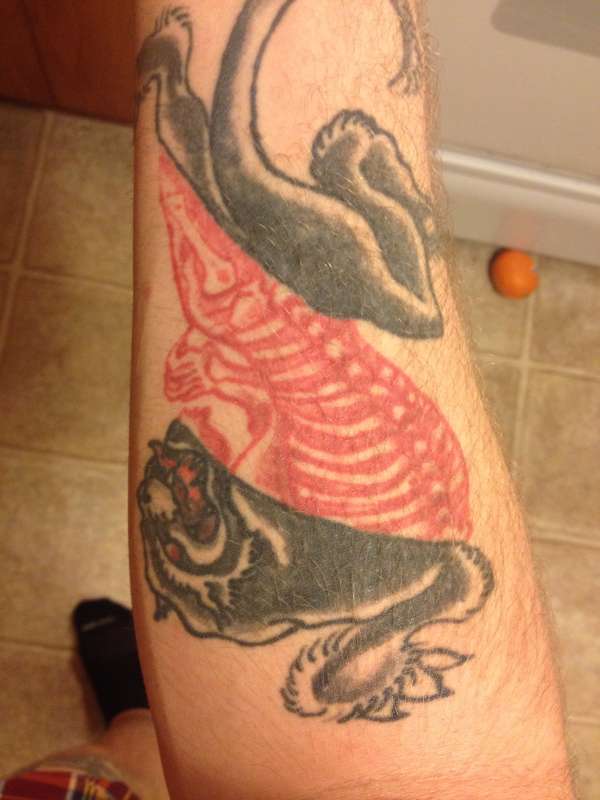 Panther with twist. tattoo
