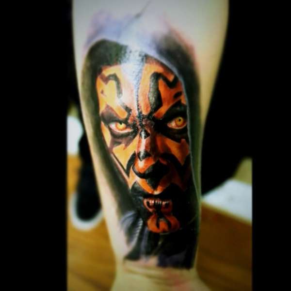 Star Wars Darth Maul Color Tattoo Portrait tattoo