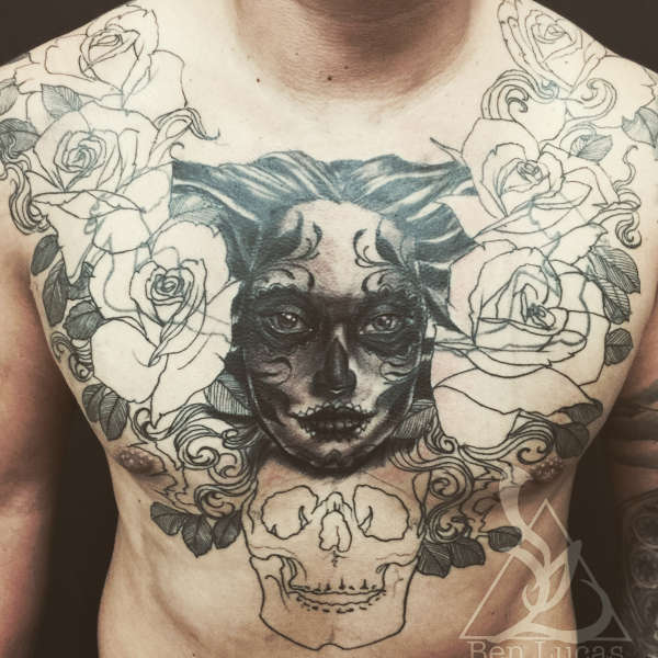 day of dead girl tattoo