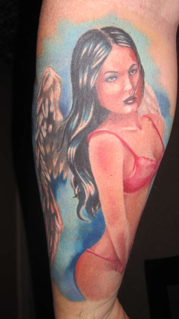 hot angel tattoo