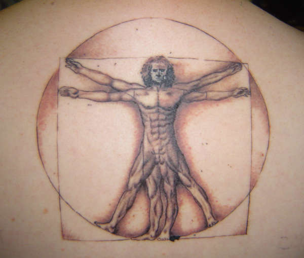 Shane's Vitruvian Man tattoo