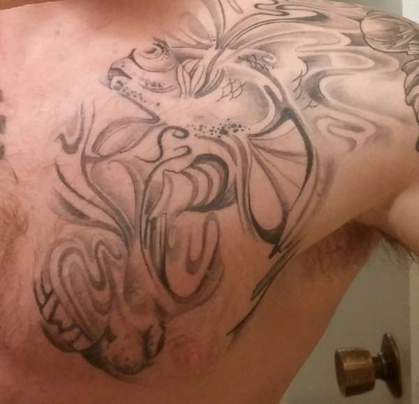 pisces chest piece tattoo