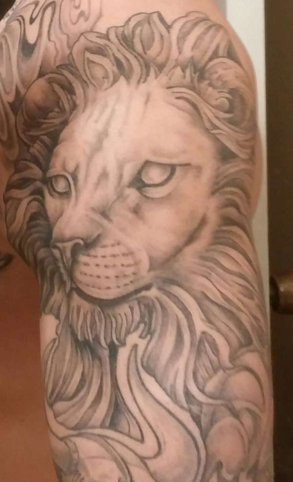 stone lion tattoo
