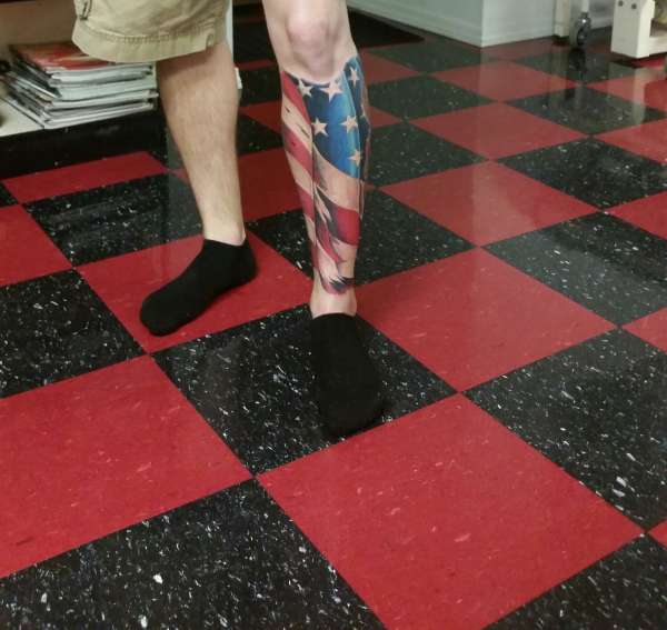 American flag leg tattoo tattoo