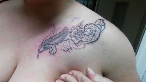 Chest design tattoo