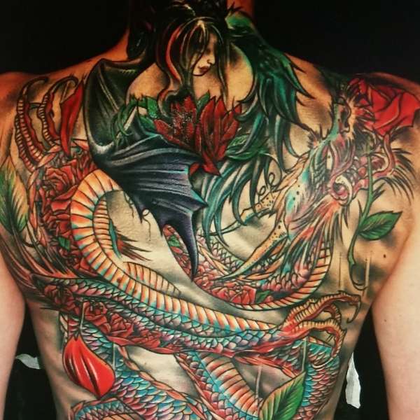 Dragon tattoo by Steve'O tattoo