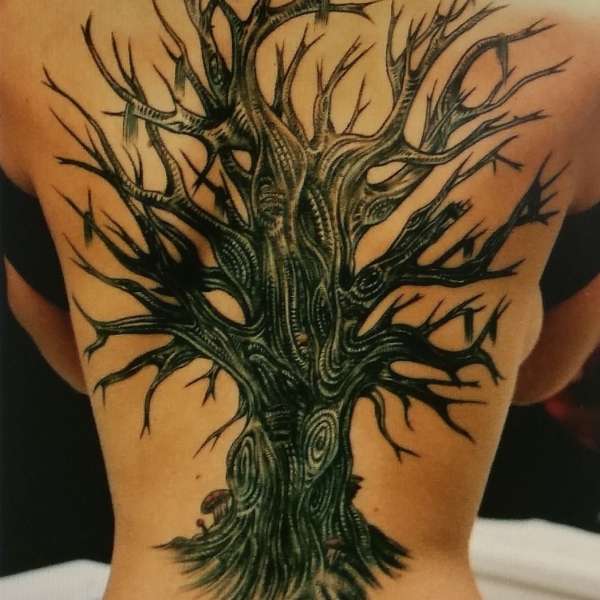 Full back tree tattoo by Steve'O tattoo