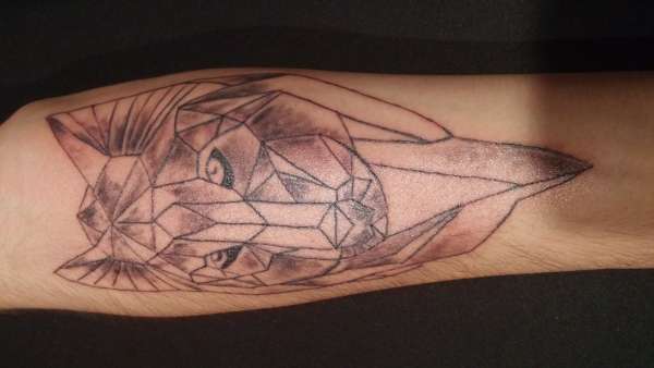 Geometric Wolf tattoo