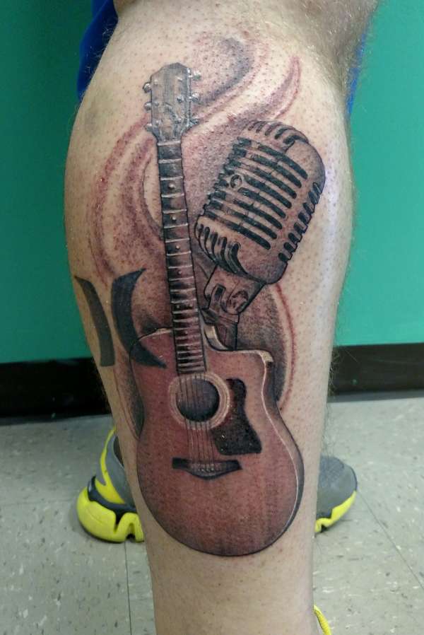 Hurley's music tattoo