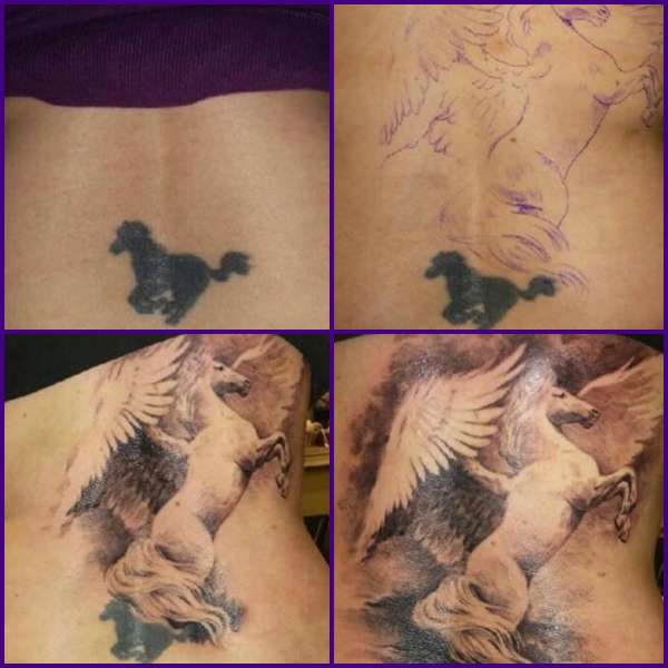 Pegasus Cover Up tattoo