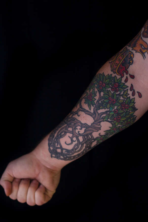 Rowan Tree and Eagle tattoo