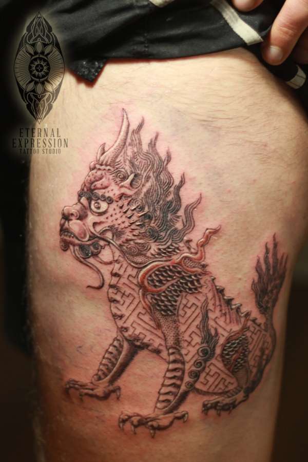 Snow lion Tattoo By Veer Hegde Bangalore india tattoo