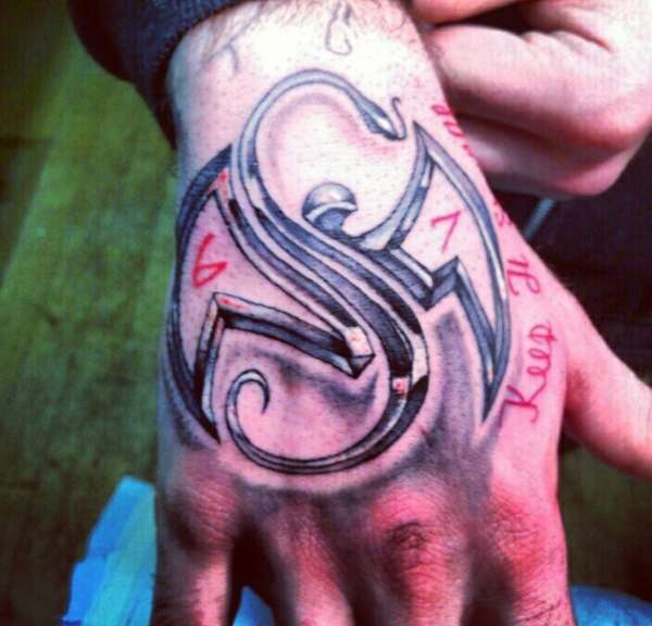 Strange music hand tattoo tattoo
