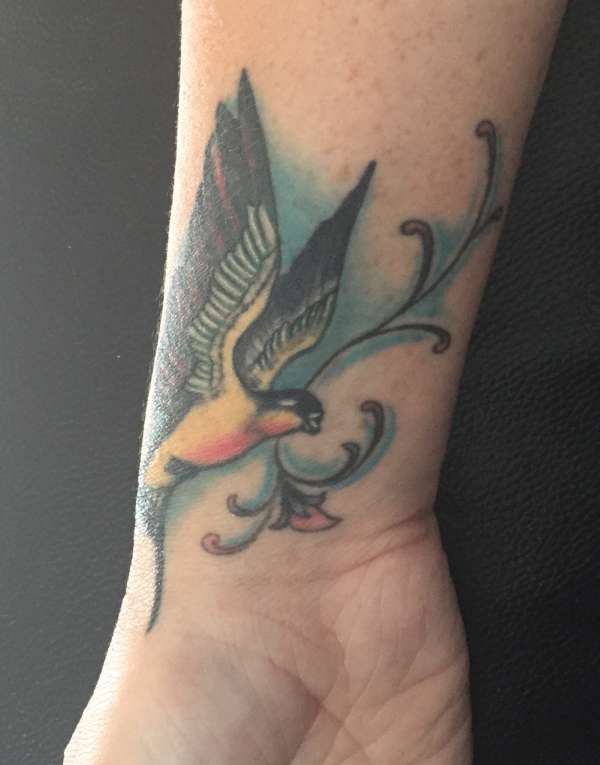 Swallow wrist tattoo tattoo