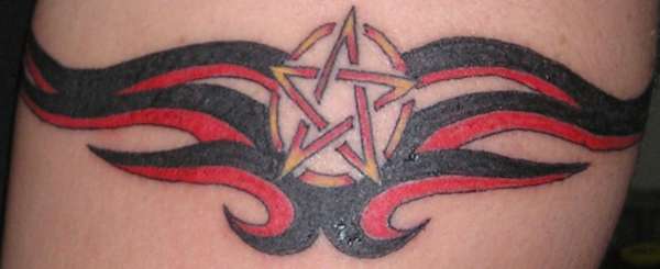 Tribal Pentagram tattoo