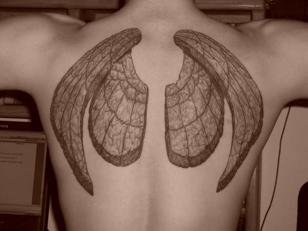 Gargoyle wings tattoo
