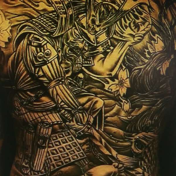 samurai back piece by Steve'O tattoo