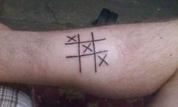 tic tac toe tattoo
