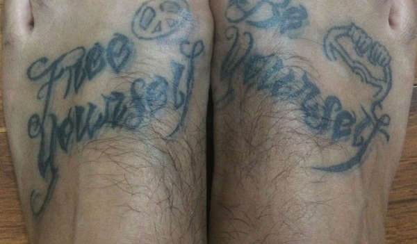 BE FREE, BE YOURSELF tattoo