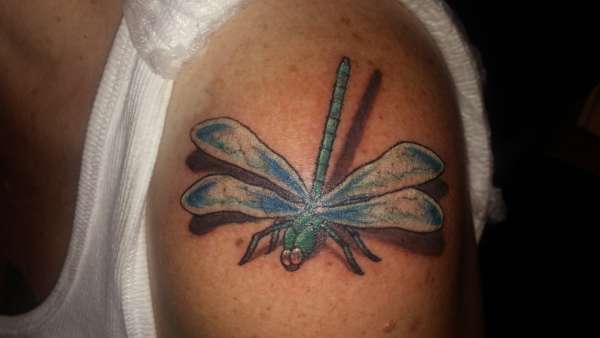 Dragonfly w shadow tattoo