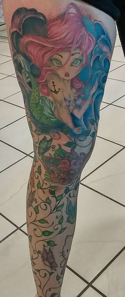 FRONT OF RIGHT LEG 2016 tattoo