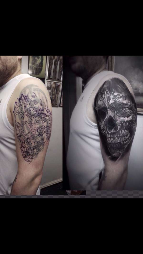 dark grim reaper tattoo cover up