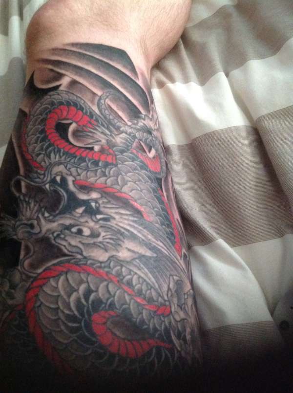 Mens leg tattoo tattoo