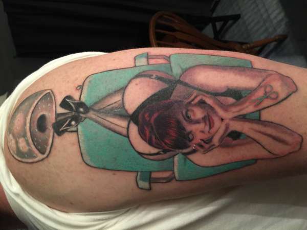 My wife as a pinup tattoo