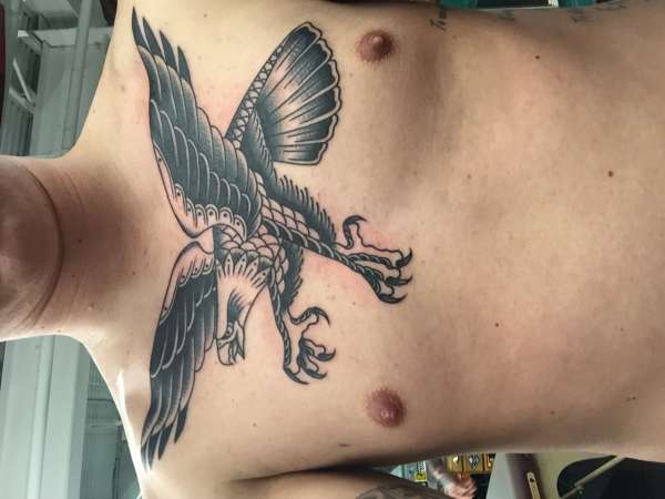 Traditional Eagle Chest Piece tattoo
