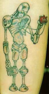 robot tattoo