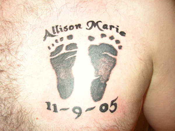 foot prints tattoo