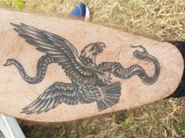 Eagle and Snake tattoo