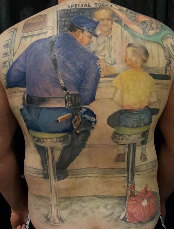 Norman Rockwell- The Runaway tattoo